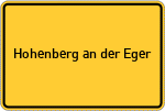 Place name sign Hohenberg an der Eger