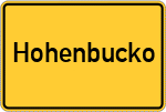 Place name sign Hohenbucko