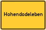 Place name sign Hohendodeleben