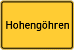 Place name sign Hohengöhren