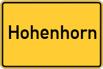 Place name sign Hohenhorn