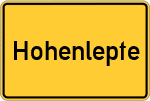 Place name sign Hohenlepte