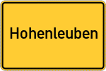 Place name sign Hohenleuben