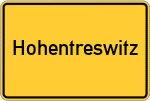 Place name sign Hohentreswitz