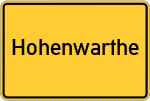 Place name sign Hohenwarthe