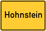 Place name sign Hohnstein