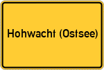 Place name sign Hohwacht (Ostsee)