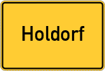 Place name sign Holdorf, Niedersachsen