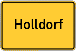 Place name sign Holldorf