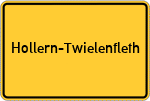 Place name sign Hollern-Twielenfleth