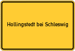 Place name sign Hollingstedt bei Schleswig