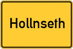 Place name sign Hollnseth