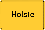 Place name sign Holste