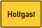 Place name sign Holtgast, Ostfriesland