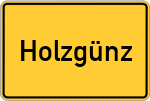 Place name sign Holzgünz