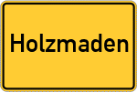Place name sign Holzmaden