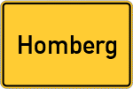 Place name sign Homberg, Westerwald