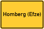 Place name sign Homberg (Efze)