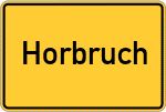 Place name sign Horbruch