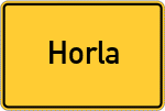 Place name sign Horla