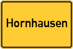 Place name sign Hornhausen