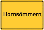Place name sign Hornsömmern