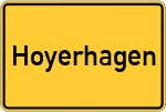 Place name sign Hoyerhagen