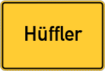 Place name sign Hüffler