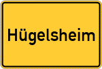 Place name sign Hügelsheim
