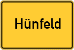Place name sign Hünfeld