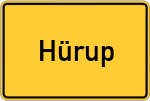 Place name sign Hürup