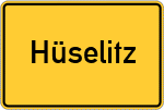 Place name sign Hüselitz