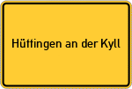 Place name sign Hüttingen an der Kyll