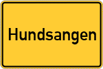 Place name sign Hundsangen