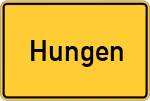 Place name sign Hungen