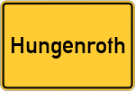 Place name sign Hungenroth