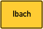 Place name sign Ibach, Schwarzwald