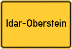 Place name sign Idar-Oberstein