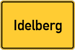 Place name sign Idelberg