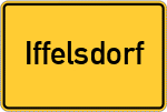 Place name sign Iffelsdorf