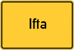 Place name sign Ifta