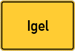 Place name sign Igel