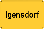 Place name sign Igensdorf