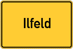 Place name sign Ilfeld, Südharz