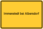 Place name sign Immenstedt bei Albersdorf