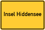 Place name sign Insel Hiddensee