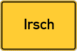 Place name sign Irsch, Saar