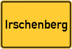 Place name sign Irschenberg