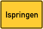 Place name sign Ispringen