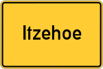 Place name sign Itzehoe